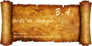Bródi Andrea névjegykártya