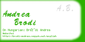 andrea brodi business card